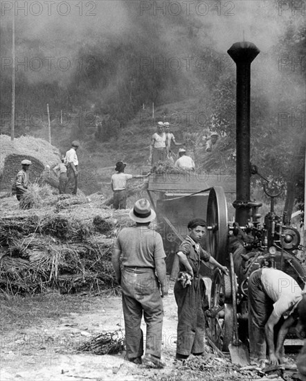 threshing, 1940-41