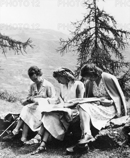 italy, valle d'aosta, champorcher, chemin du roi, 1948