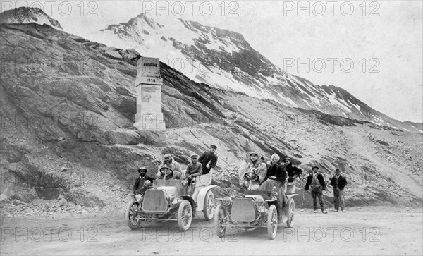 italy, lombardia, passo dello stelvio, 1910