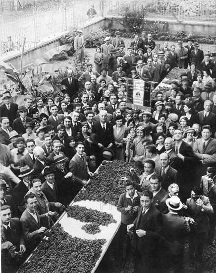 italy, piemonte, ghemme, grapes festivity, 1930-1940