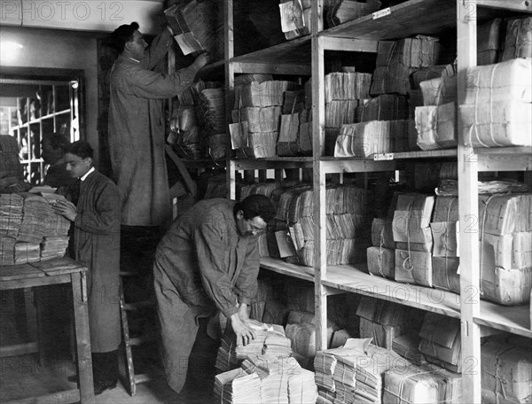 italy, cards warehouses, 1910