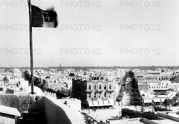 libye, tripoli, hôtel national vu du château