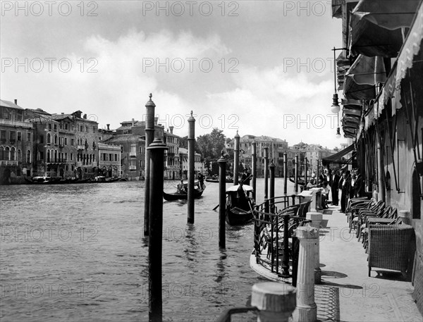 venise, grand hotel sur le grand canal, terrasse