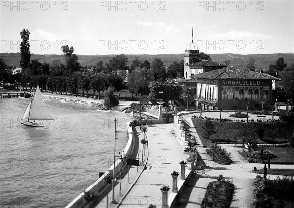 gardone riviera, rimbalzello et jardins de l'hôtel riviera, 1920
