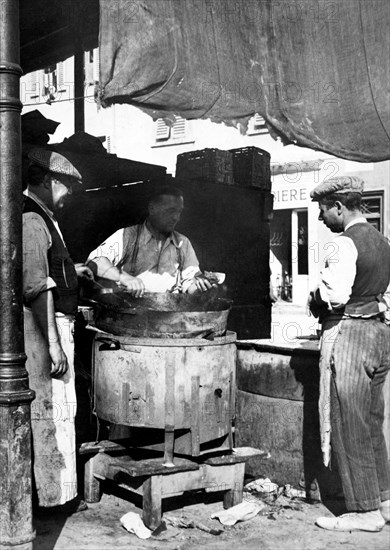 agri-artisans, vendeur de gâteaux aux marrons florentins, 1932