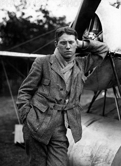 aéronautique, portrait d'un aviateur, 1910