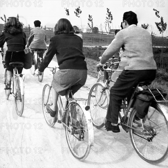 touristes à vélo, 1948