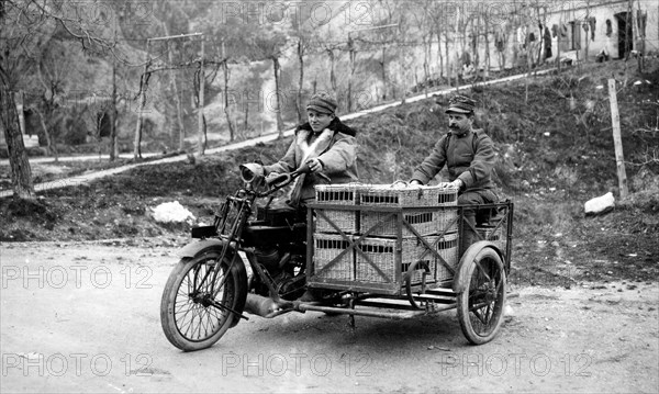 side-car, pigeons voyageurs, 1915-18