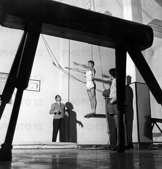 appareil d'entraînement à la plongée au canottieri milano, 1953