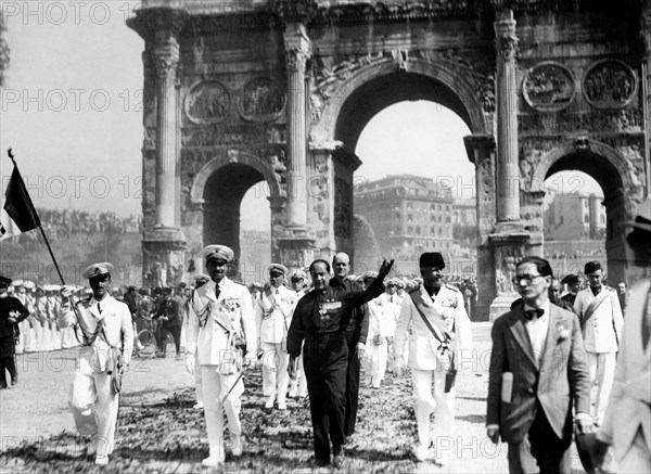 cérémonie de triomphe de la croisière aérienne de l'atlantique, 1933