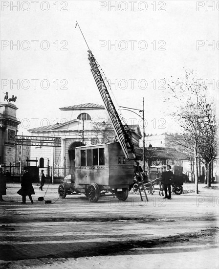 station radio mobile marconi, 1900