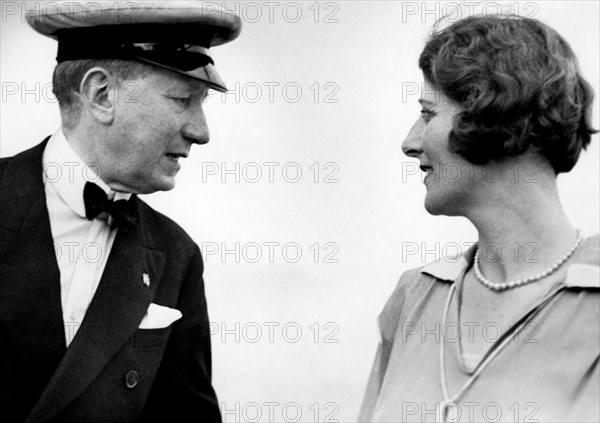 guglielmo marconi avec sa seconde épouse maria cristina bezzi-scali, 1936