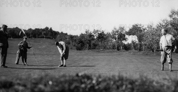 italie, lido de venise, match de golf, 1930