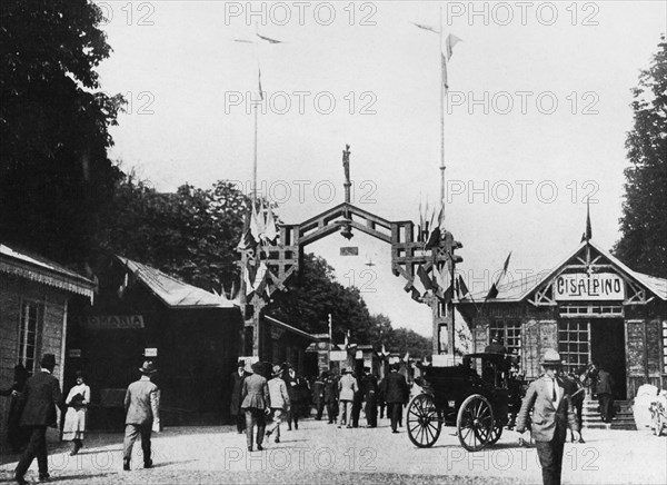 italie, lombardie, milan, entrée foraine de milan aux bastions de la porta venezia, 1920