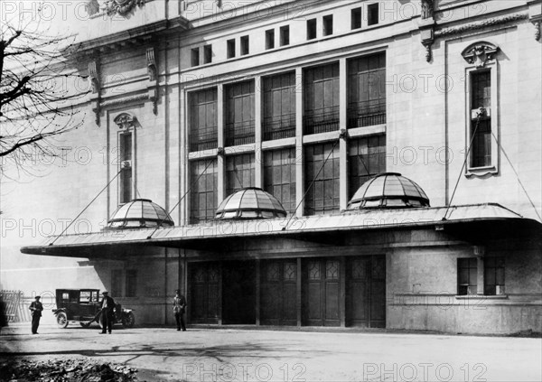 italie, lombardie, milan, palais des sports à la foire de milan, 1923