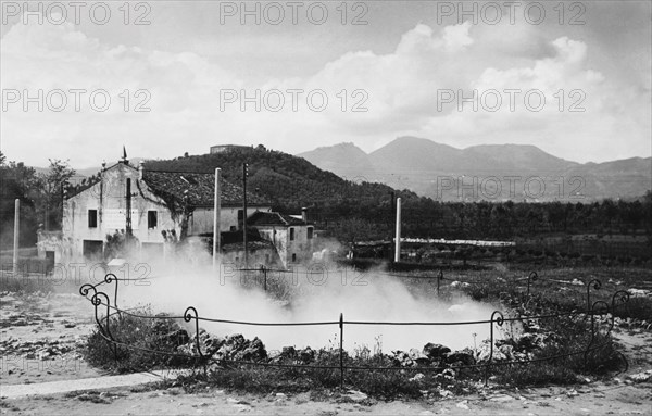 italie, veneto, abano terme, montirone printemps à abano terme, 1956