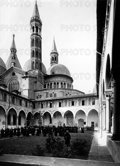 italie, padoue, basilique de sant'antonio, cloître du noviciat, 1950