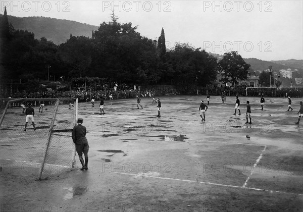 italie, le camp militaire de l'abbaye de venise julia, 1920