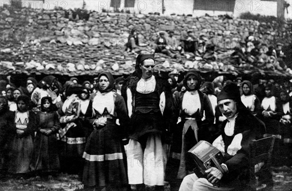 italie, sardaigne, costumes typiques, 1921