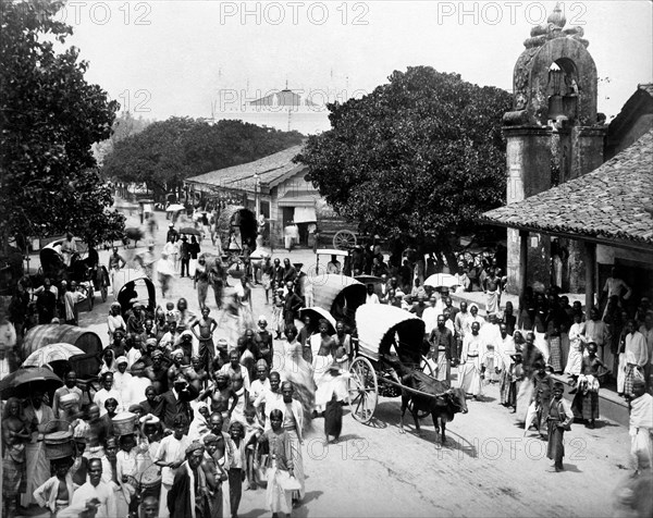 asie, sri lanka, a pigeon street, 1910