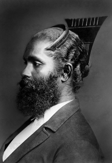 sri lanka, kandi, portrait d'un homme indigène cinghalais, 1900 1910