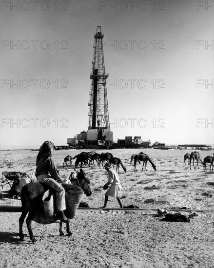 arabie saoudite, un puits de pétrole à ain dar, 1952