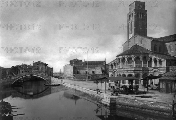 italie, veneto, île de murano, église de san donato, 1910 1920