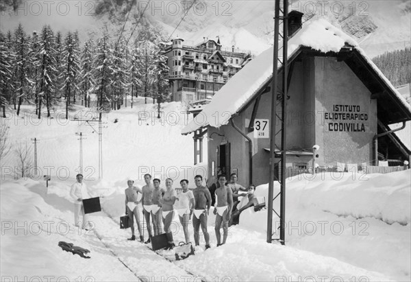 italie, veneto, cortina d'ampezzo, l'institut elioterapic, 1920