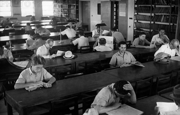 moyen-orient, israël, la bibliothèque municipale de tel aviv, 1951