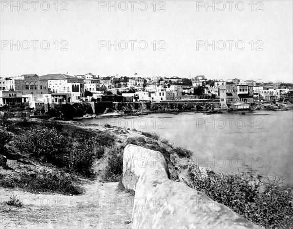 moyen-orient, liban, beyrouth, vue de la ville, 1910 1920