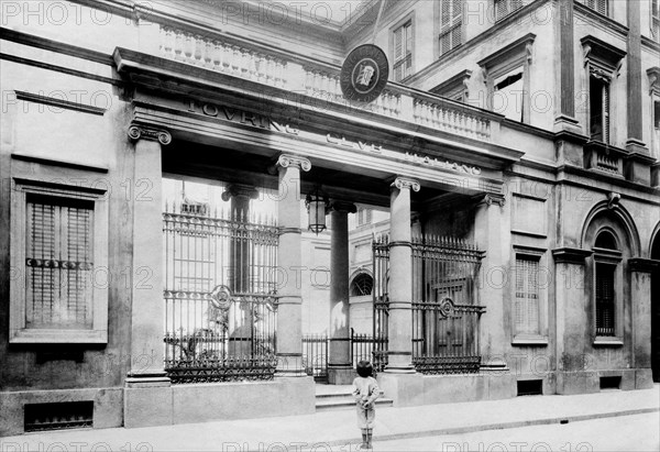 italie, lombardie, milan, via montenapoleone, 1900 1910