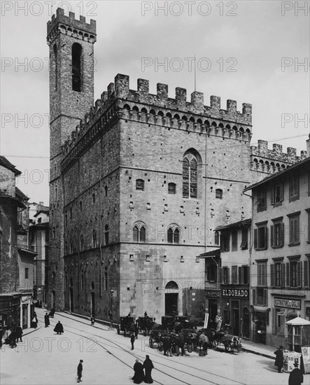 europe, italie, toscane, florence, palazzo del podestà, 1900 1910