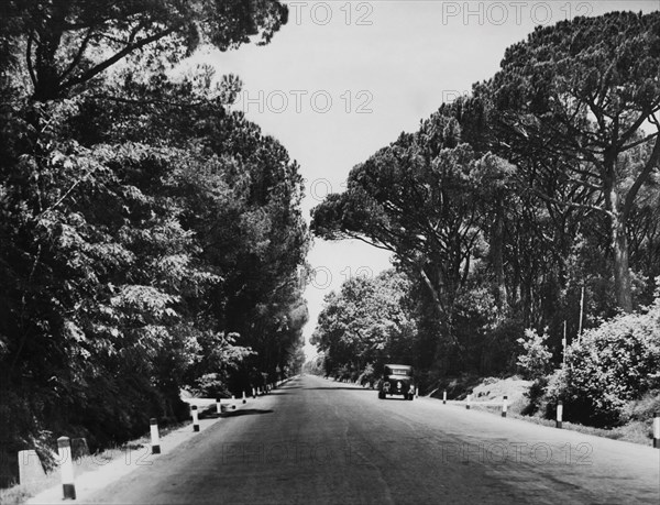 europe, italie, toscane, tronçon de la via aurelia, 1920 1930