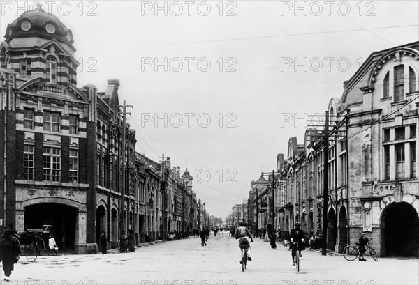 giappone, sakaemachi-dori la via principale di taihoku, oggi taipei, fino al 1945 giapponese, 1910 1920