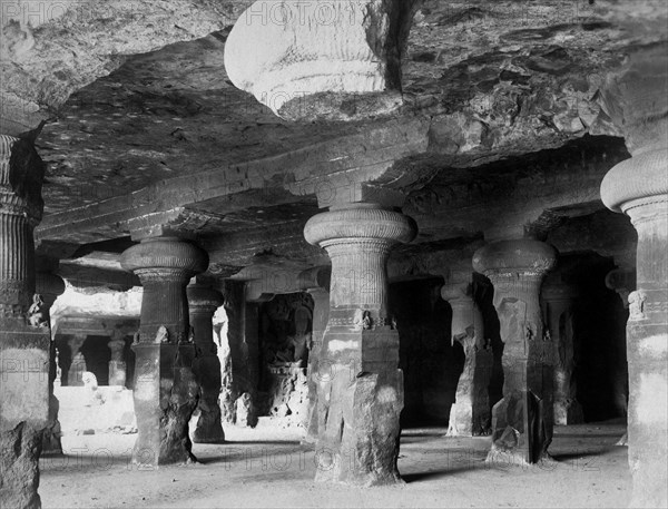 asie, inde, bombay, temple des éléphants, 1900 1910