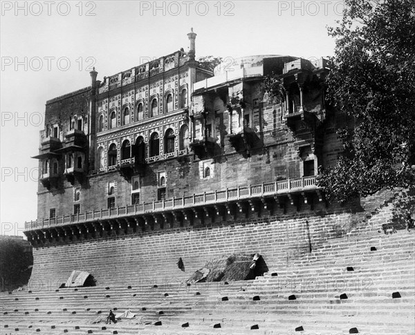 asie, inde, vue de l'observatoire de benares, 1900 1910