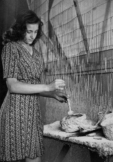 italie, venise, travail des perles, 1920 1930