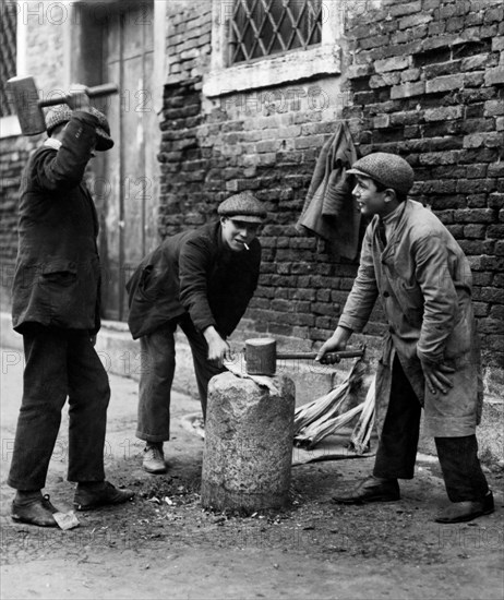 italie, venise, batteurs de morue, 1900 1910