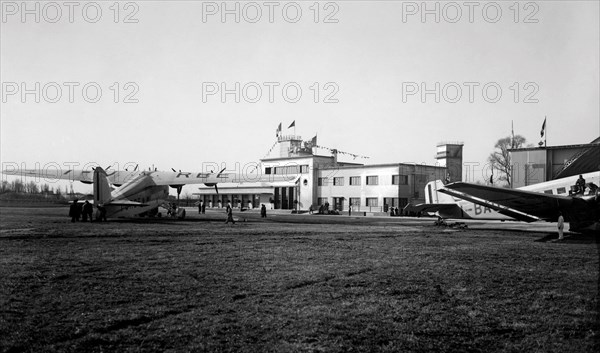 italia, venezia, veduta dell'aeroporto marco polo, 1935