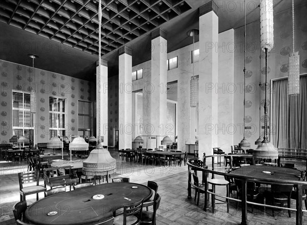 italie, venise, intérieur du casino, 1920 1930