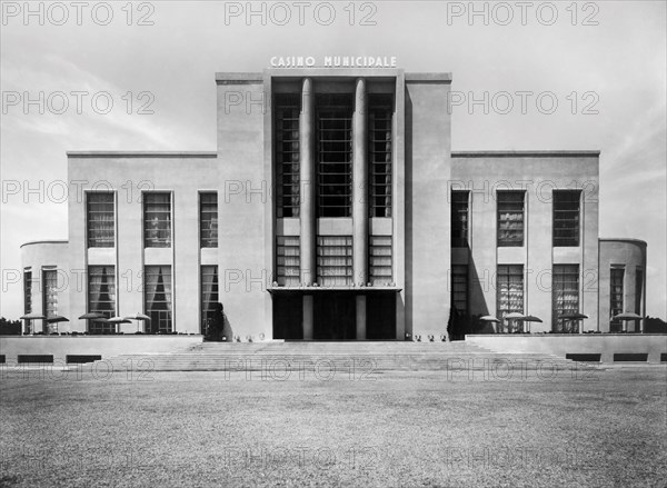 italie, venise, façade du casino, 1920 1930