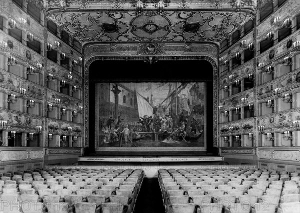 italie, venise, le théâtre la fenice, années 1920 1930