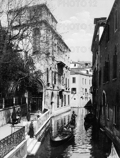 italie, venise, rio et palazzo sanudo, 1910 1920