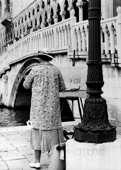 italie, venise, pont de paille, 1920 1930