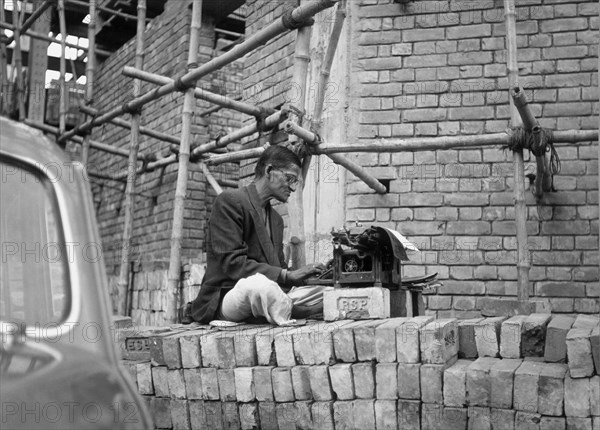 asie, inde, calcutta, scribe public, 1964