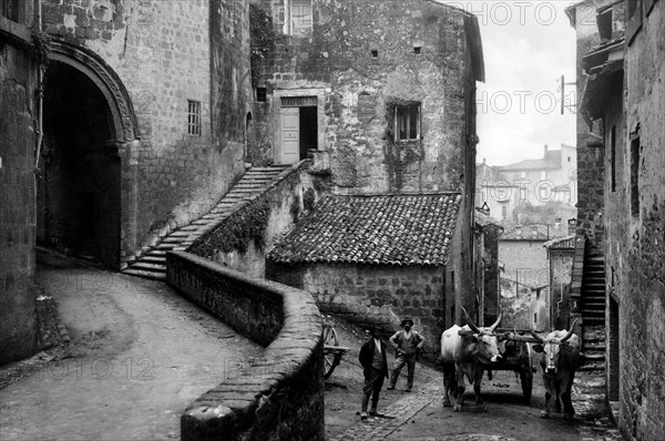 italie, ombrie, vue d'orvieto près de san giovanni, 1900 1910