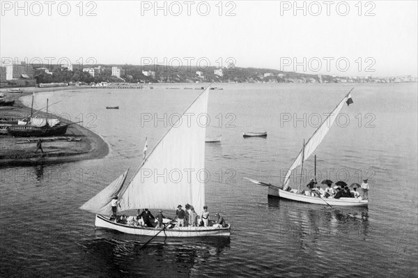 italia, lazio, roma, anzio, veduta della costa, 1900 1910