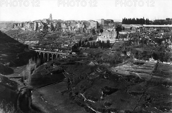 europe, italie, toscane, pitigliano, 1910 1920