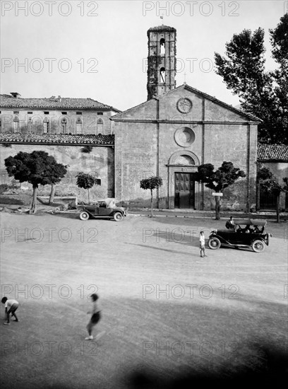 europe, italie, toscane, sarteano, église de san francesco, années 1920