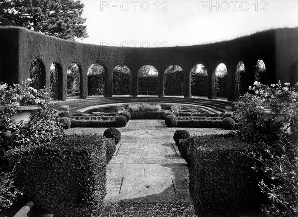 europe, italie, toscane, settignano, jardin de la villa gamberaia, 1910 1920